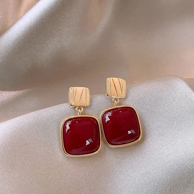 Light Luxury Zircon Stud Earrings Simple Cross Hollow Geometric Earrings Wedding Party Exquisite Ear Jewellery Women Gifts-Shoppers Preferred Choice