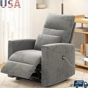 Power Recliner Chair Adjustable Reclining Sofa Lumbar Support USB Charging Portable Living Room Theater Lounge Seat-Shoppers Preferred Choice