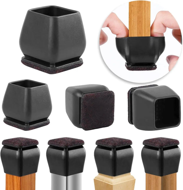 8PCS Chair Leg Floor Protector Foot Cover Diagonal with Thick Wrap Felt Pads Silicone Furniture Table Feet No Scratches for Desk-Shoppers Preferred Choice