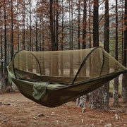 Outdoor Camping Hammock with Mosquito Net Lightweight Hanging Hammocks High Strength Parachute Fabric Hanging Bed Net 250x120cm