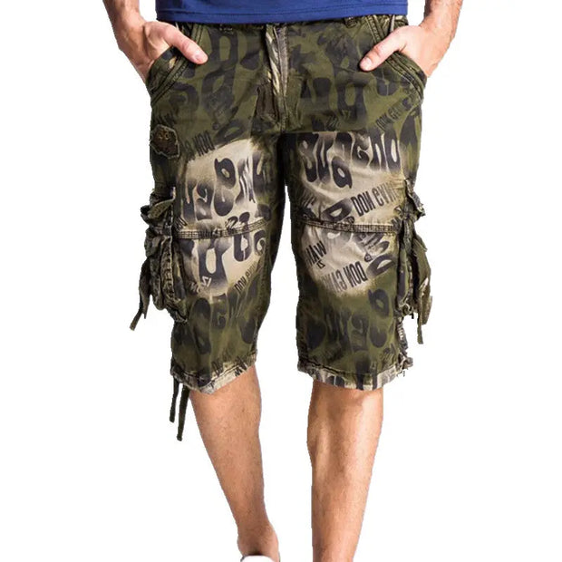 Y2K Vintage Camouflage Cargo Shorts – Bold, Oversized & Street-Ready!