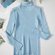2025 Women Turtleneck Sweater Knitted Soft Pullovers Cashmere Jumpers Basic Solid Soft Sweaters Women Autumn Winter Casual Top