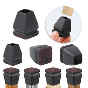 8PCS Chair Leg Floor Protector Felt Foot Cover 15° Diagonal with Thick Wrap Felt Pads Silicone Furniture Table Feet for Hardwood