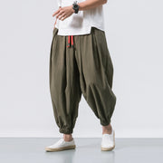 Oversize Men’s Harem Pants – Loose Fit Linen Trousers for Casual & Lounge Wear