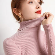 2025 Women Turtleneck Sweater Knitted Soft Pullovers Cashmere Jumpers Basic Solid Soft Sweaters Women Autumn Winter Casual Top
