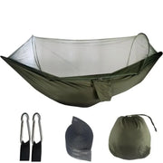 Outdoor Camping Hammock with Mosquito Net Lightweight Hanging Hammocks High Strength Parachute Fabric Hanging Bed Net 250x120cm