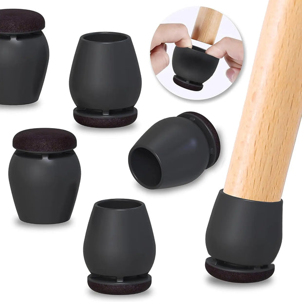 8PCS Chair Leg Floor Protector Foot Cover Diagonal with Thick Wrap Felt Pads Silicone Furniture Table Feet No Scratches for Desk-Shoppers Preferred Choice