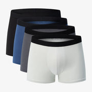 Men’s Oversized Polyester Board Shorts – 4-Pack Comfortable Boxer Underwear for All Seasons