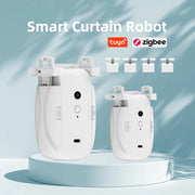 Works with Tuya  Zigbee Smart Curtain Driver Robot For Roman I Type U Type Curtains Track Alexa Google Home