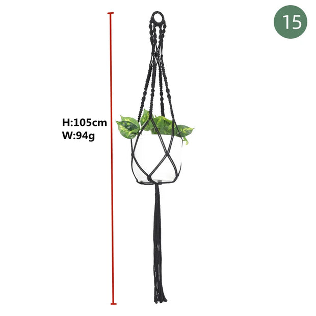 Handmade Plant Hanger Baskets Flowerpots/Hanging Balcony Decoration Knotted lifting Rope-Shoppers Preferred Choice