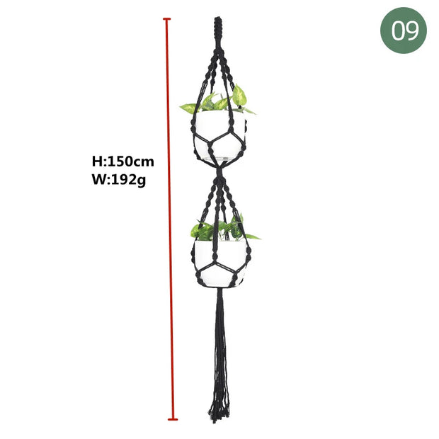 Handmade Plant Hanger Baskets Flowerpots/Hanging Balcony Decoration Knotted lifting Rope-Shoppers Preferred Choice
