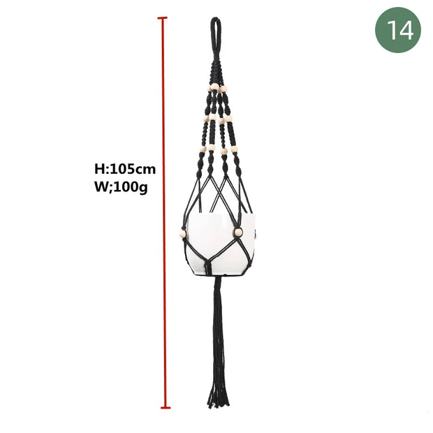 Handmade Plant Hanger Baskets Flowerpots/Hanging Balcony Decoration Knotted lifting Rope-Shoppers Preferred Choice
