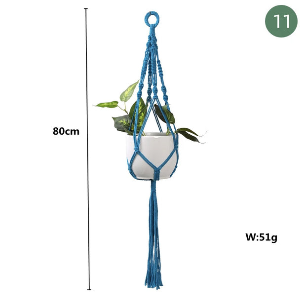 Handmade Plant Hanger Baskets Flowerpots/Hanging Balcony Decoration Knotted lifting Rope-Shoppers Preferred Choice