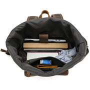 Newsbirds Vintage Style Leather Backpack Travel Bag Backpack For Men Computer Backpack 16 Inch Anti Theft Male Backpack Cowksin