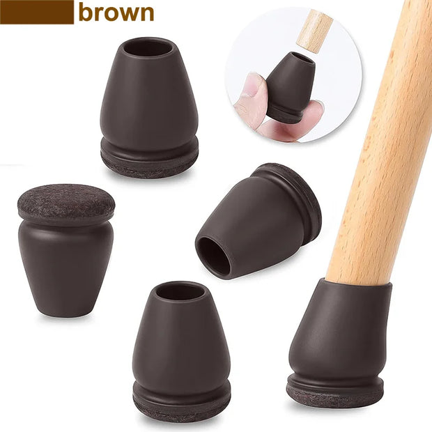 8PCS Chair Leg Floor Protector Foot Cover Diagonal with Thick Wrap Felt Pads Silicone Furniture Table Feet No Scratches for Desk-Shoppers Preferred Choice