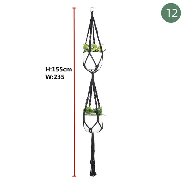 Handmade Plant Hanger Baskets Flowerpots/Hanging Balcony Decoration Knotted lifting Rope-Shoppers Preferred Choice