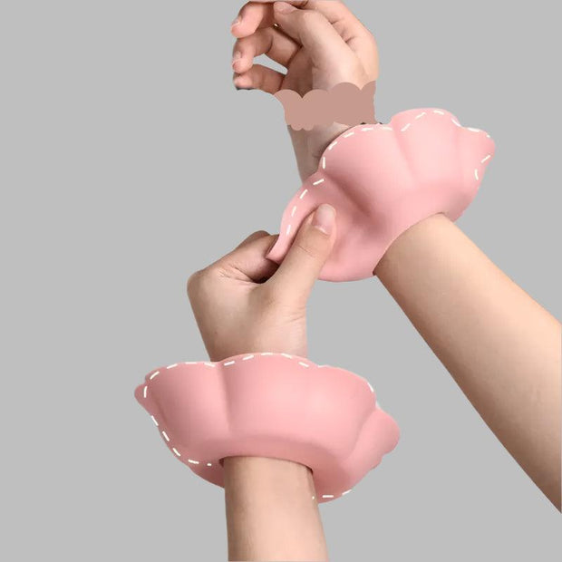 A Pairs of Washing Face Spa Wrist Band Silicone Solid Color Waterproof Cuff Wrist Strap Hair Accessories Headwrap Makeup Tool