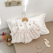Baby Girls Long Sleeves Butterfly-Bows Pattern Onesies