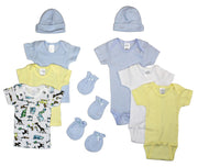 Bambini Newborn Layette 10 Pc Set - Soft Cotton Baby Clothes for Ultimate Comfort
