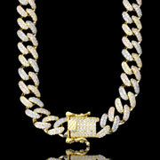 CAMEO: Exquisite Cubic Zirconia Cubano Chain Necklace