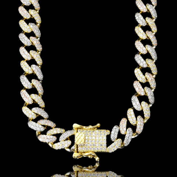 CAMEO: Exquisite Cubic Zirconia Cubano Chain Necklace