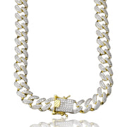 CAMEO: Exquisite Cubic Zirconia Cubano Chain Necklace