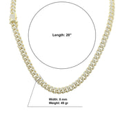 CAMEO: Exquisite Cubic Zirconia Cubano Chain Necklace