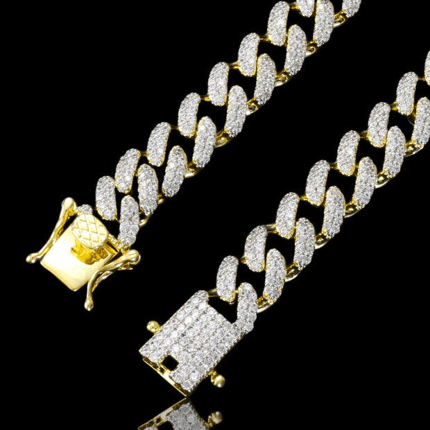 CAMEO: Exquisite Cubic Zirconia Cubano Chain Necklace