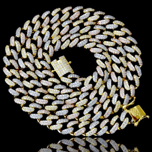 CAMEO: Exquisite Cubic Zirconia Cubano Chain Necklace