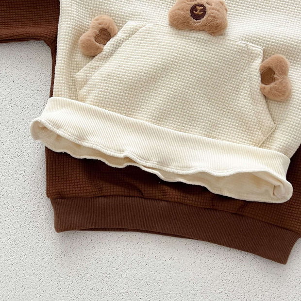Cozy Teddy Toys Two-Piece Set for Babies &amp; Toddlers - Casual Waffle Knit Pullover & Pants