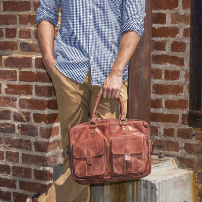 Elevate Your Commute: The Timeless Elegance of the Kiko Genuine Leather Commuter Briefcase