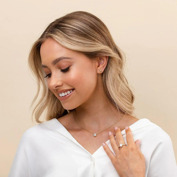 Elevate Your Style with the PAVOI 14K Gold Plated Crystal Solitaire Necklace
