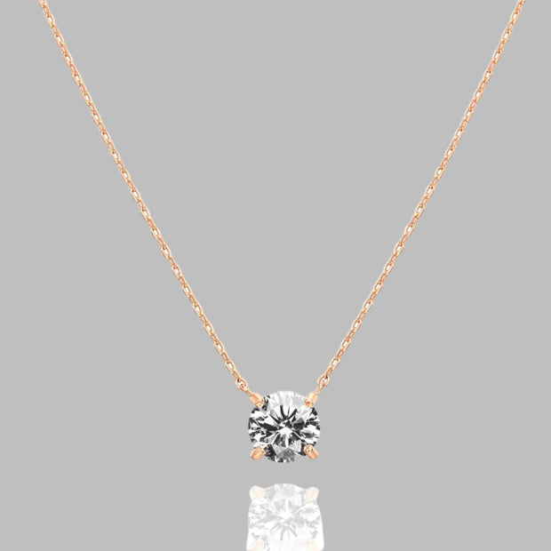 Elevate Your Style with the PAVOI 14K Gold Plated Crystal Solitaire Necklace