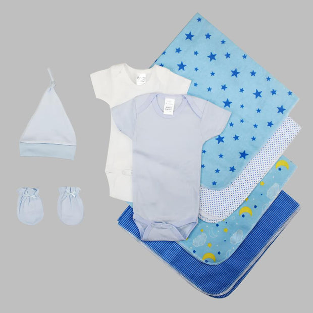 Essential Newborn Baby Boy 8 Piece Layette Set