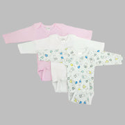 Girls' Long Sleeve Printed Onesie Variety Pack