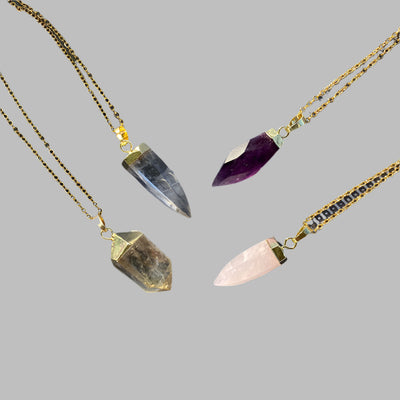 Glow Necklace - Crystal Quartz / Rose Quartz / Amethyst