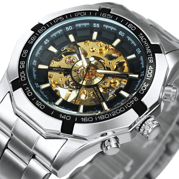Golden Mechanic Luxury Aviator Men’s Watch