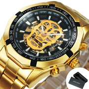 Golden Mechanic Luxury Aviator Men’s Watch