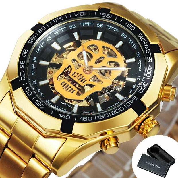 Golden Mechanic Luxury Aviator Men’s Watch