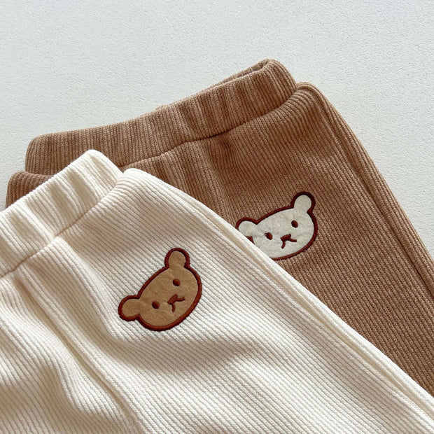 Infant Baby Unisex Bear Head Long-Sleeved Combo Pants Set