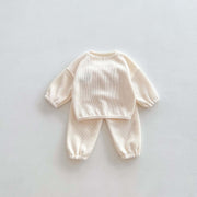 Infant Baby Unisex Bear Head Long-Sleeved Combo Pants Set