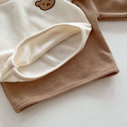 Infant Baby Unisex Bear Head Long-Sleeved Combo Pants Set