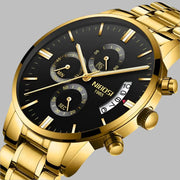 Introducing the Epitome of Elegance: The Men's Luxurious Gold Wristwatch!