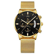 Introducing the Epitome of Elegance: The Men's Luxurious Gold Wristwatch!