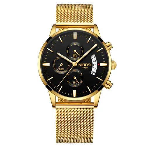 Introducing the Epitome of Elegance: The Men's Luxurious Gold Wristwatch!