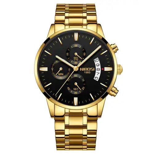 Introducing the Epitome of Elegance: The Men's Luxurious Gold Wristwatch!
