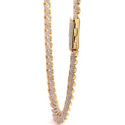 LAZRIN Premium Silver Moissanite Cuban Chain