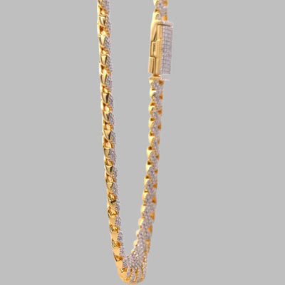 LAZRIN Premium Silver Moissanite Cuban Chain
