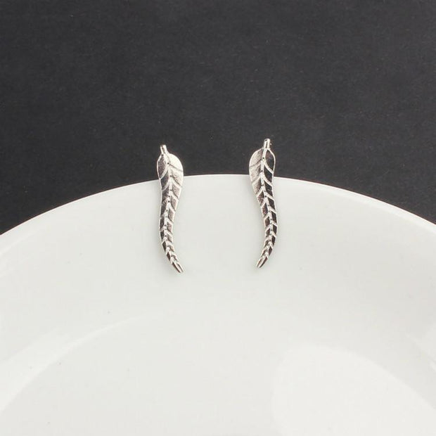 Leaf Crawler Earrings - Zinc Alloy Climber Style