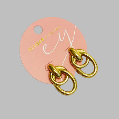 Linked Rings Golden Earrings – Effortlessly Chic & Elegant
